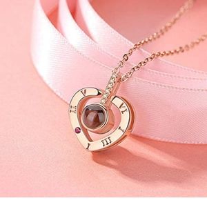 I Love You 100 Languages Heart Necklace